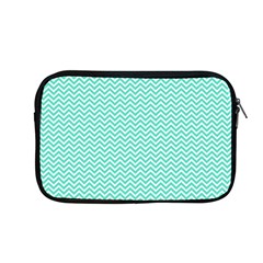 Tiffany Aqua Blue Chevron Zig Zag Apple Macbook Pro 13  Zipper Case by PodArtist