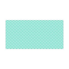 Tiffany Aqua Blue Chevron Zig Zag Yoga Headband by PodArtist