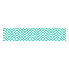 Tiffany Aqua Blue Chevron Zig Zag Velvet Scrunchie by PodArtist