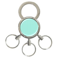 Classy Tiffany Aqua Blue Sailor Stripes 3-ring Key Chains by PodArtist