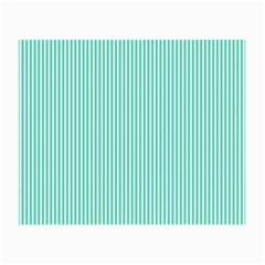 Classy Tiffany Aqua Blue Sailor Stripes Small Glasses Cloth by PodArtist