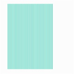 Classy Tiffany Aqua Blue Sailor Stripes Large Garden Flag (two Sides) by PodArtist