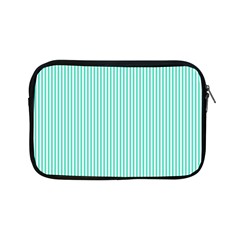 Classy Tiffany Aqua Blue Sailor Stripes Apple Ipad Mini Zipper Cases by PodArtist