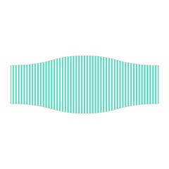 Classy Tiffany Aqua Blue Sailor Stripes Stretchable Headband by PodArtist