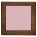 Baby Pink Stitched and Quilted Pattern Framed Tiles Front