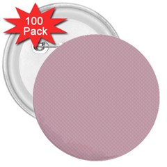 Baby Pink Stitched And Quilted Pattern 3  Buttons (100 Pack)  by PodArtist