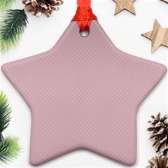 Baby Pink Stitched And Quilted Pattern Star Ornament (two Sides) by PodArtist