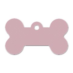 Baby Pink Stitched And Quilted Pattern Dog Tag Bone (one Side) by PodArtist