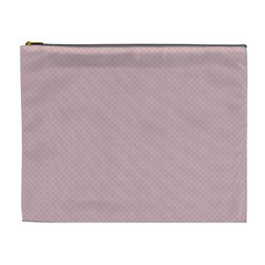 Baby Pink Stitched And Quilted Pattern Cosmetic Bag (xl) by PodArtist