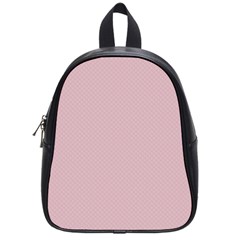 Baby Pink Stitched And Quilted Pattern School Bag (small) by PodArtist