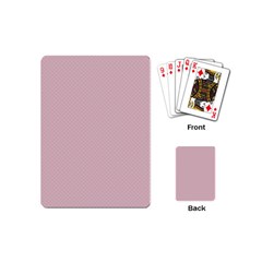 Baby Pink Stitched And Quilted Pattern Playing Cards (mini) 