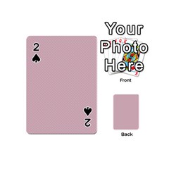 Baby Pink Stitched And Quilted Pattern Playing Cards 54 (mini)  by PodArtist