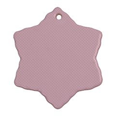 Baby Pink Stitched And Quilted Pattern Ornament (snowflake) by PodArtist