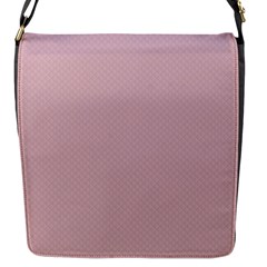 Baby Pink Stitched And Quilted Pattern Flap Messenger Bag (s) by PodArtist