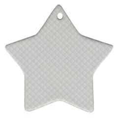 Bright White Stitched And Quilted Pattern Ornament (star) by PodArtist