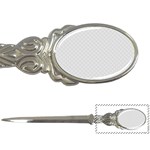 Bright White Stitched and Quilted Pattern Letter Openers Front