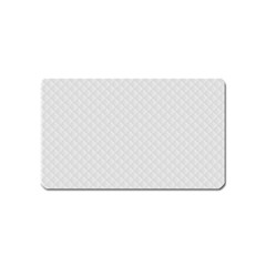 Bright White Stitched And Quilted Pattern Magnet (name Card) by PodArtist