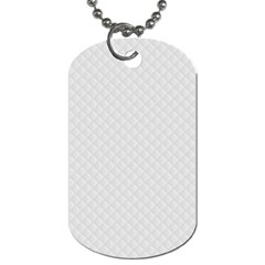 Bright White Stitched And Quilted Pattern Dog Tag (two Sides) by PodArtist