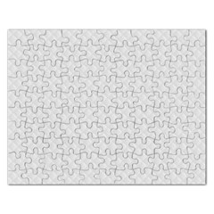 Bright White Stitched And Quilted Pattern Rectangular Jigsaw Puzzl by PodArtist