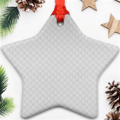 Bright White Stitched And Quilted Pattern Star Ornament (two Sides) by PodArtist