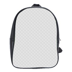 Bright White Stitched And Quilted Pattern School Bag (large) by PodArtist