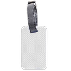 Bright White Stitched And Quilted Pattern Luggage Tags (one Side)  by PodArtist