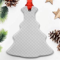 Bright White Stitched And Quilted Pattern Ornament (christmas Tree)  by PodArtist