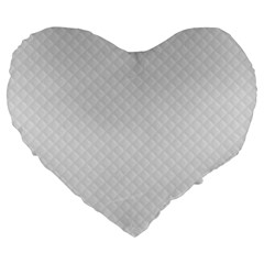 Bright White Stitched And Quilted Pattern Large 19  Premium Heart Shape Cushions by PodArtist