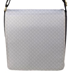 Bright White Stitched And Quilted Pattern Flap Messenger Bag (s) by PodArtist