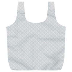 Bright White Stitched And Quilted Pattern Full Print Recycle Bags (l)  by PodArtist