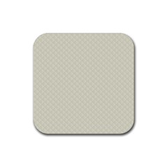 Rich Cream Stitched And Quilted Pattern Rubber Coaster (square)  by PodArtist