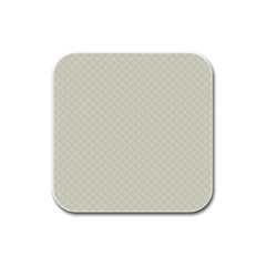 Rich Cream Stitched And Quilted Pattern Rubber Square Coaster (4 Pack)  by PodArtist