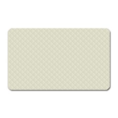 Rich Cream Stitched And Quilted Pattern Magnet (rectangular) by PodArtist