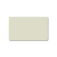 Rich Cream Stitched And Quilted Pattern Magnet (name Card) by PodArtist