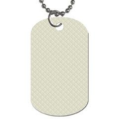 Rich Cream Stitched And Quilted Pattern Dog Tag (one Side) by PodArtist