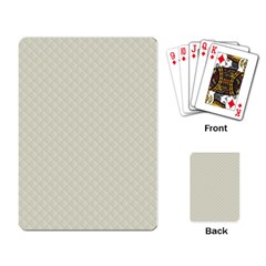 Rich Cream Stitched And Quilted Pattern Playing Card by PodArtist