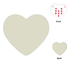 Rich Cream Stitched And Quilted Pattern Playing Cards (heart)  by PodArtist