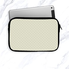 Rich Cream Stitched And Quilted Pattern Apple Ipad Mini Zipper Cases by PodArtist