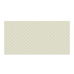 Rich Cream Stitched And Quilted Pattern Satin Wrap by PodArtist