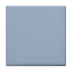 Powder Blue Stitched And Quilted Pattern Tile Coasters by PodArtist