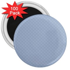 Powder Blue Stitched And Quilted Pattern 3  Magnets (100 Pack) by PodArtist