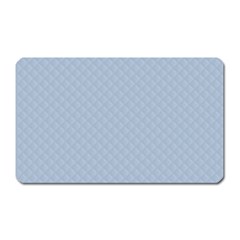 Powder Blue Stitched And Quilted Pattern Magnet (rectangular) by PodArtist