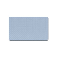 Powder Blue Stitched And Quilted Pattern Magnet (name Card)