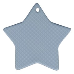 Powder Blue Stitched And Quilted Pattern Star Ornament (two Sides) by PodArtist