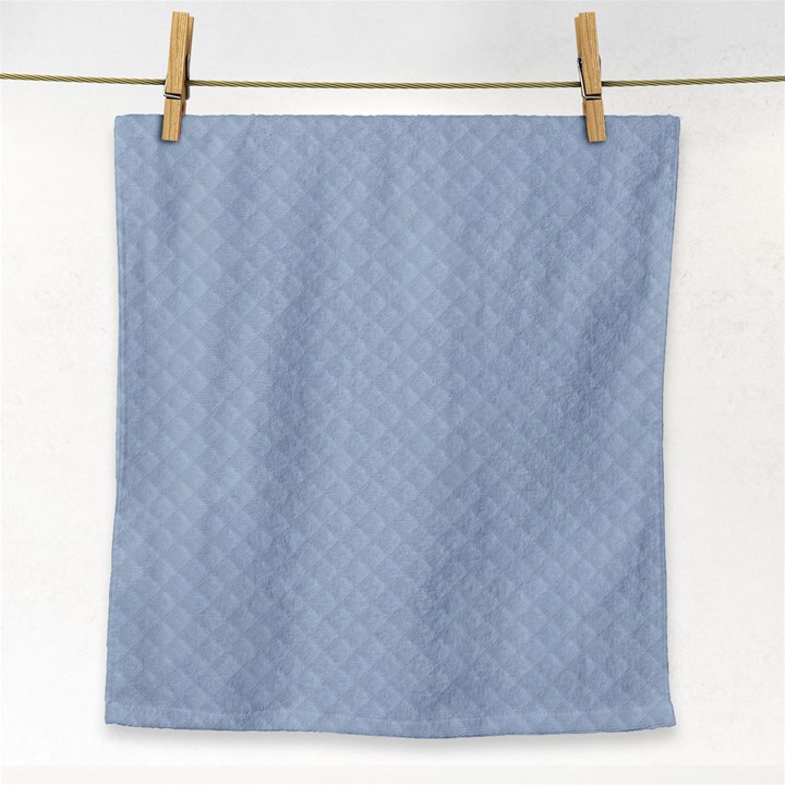 Powder Blue Stitched and Quilted Pattern Face Towel