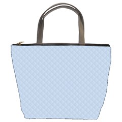 Powder Blue Stitched And Quilted Pattern Bucket Bags by PodArtist