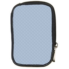 Powder Blue Stitched And Quilted Pattern Compact Camera Cases by PodArtist