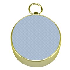 Powder Blue Stitched And Quilted Pattern Gold Compasses by PodArtist