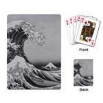 Black and White Japanese Great Wave off Kanagawa by Hokusai Playing Card Back