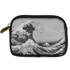 Black And White Japanese Great Wave Off Kanagawa By Hokusai Digital Camera Cases by PodArtist